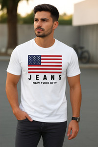 TRIPPER Typography Men Round Neck White T-Shirt