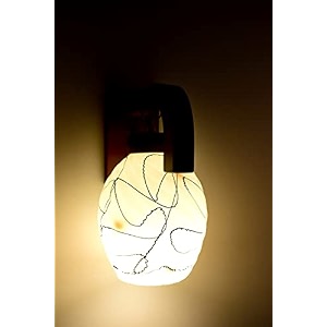 tripping wall lamplight wooden black ambodari white frosted ceramic coating decorative for bedroom living room and all home decor antique lamp shades traditional heritage bulb free shaker