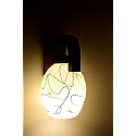 TRIPPING Wall lamp/Light Wooden Black ambodari White Frosted Ceramic Coating Decorative for Bedroom Living Room and All Home Decor Antique Lamp Shades Traditional Heritage Bulb Free (Shaker)