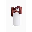 TRIPPING Wooden Finish 12Watt Wall Lamp with Frosted Glass Shade – Warm White Light Fixture, Elegant Design for Living Room, Bedroom, and Hallway Décor