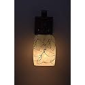 TRIPPING Wall lamp/Light Wooden Black ambodari White Frosted Ceramic Coating Decorative for Bedroom Living Room and All Home Decor Antique Lamp Shades Traditional Heritage Bulb Free (Transitional)