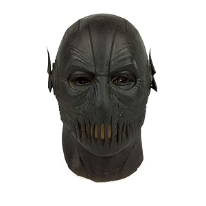 black super villain super hero overhead latex mask