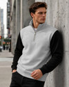 TRIPR Men Colorblock High Neck Grey Black