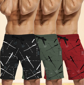 TRIPR Printed Men Multicolor Regular Shorts