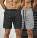 TRIPR Solid Men Black Grey Regular Shorts