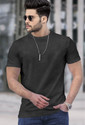 TRIPR Solid Men Black T-Shirt