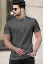 TRIPR Solid Men Grey T-Shirt