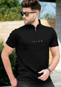 TRIPR Solid Men Henley Neck Black T-Shirt