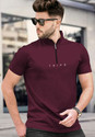 TRIPR Solid Men Henley Neck Maroon T-Shirt