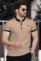 TRIPR Men Solid Mandarin Collar Cotton Blend