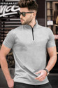 TRIPR Men Solid Mandarin Collar Cotton Blend