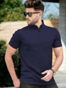 TRIPR Men Solid Mandarin Collar Cotton Blend