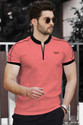 TRIPR Men Solid Mandarin Collar Cotton Blend