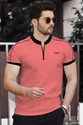 TRIPR Men Solid Mandarin Collar Cotton Blend
