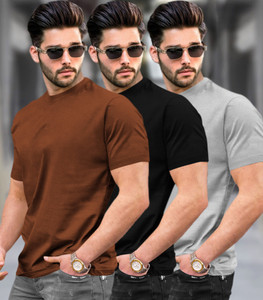 TRIPR Solid Men Multicolor T-Shirt