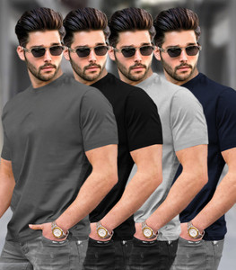 TRIPR Solid Men Multicolor T-Shirt