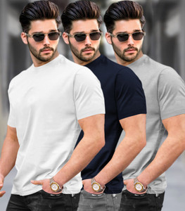 TRIPR Solid Men Multicolor T-Shirt