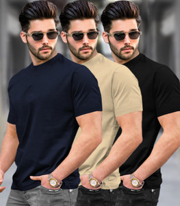 TRIPR Solid Men Multicolor T-Shirt