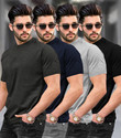 TRIPR Solid Men Multicolor T-Shirt