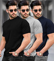 TRIPR Solid Men Multicolor T-Shirt
