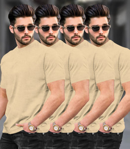 TRIPR Solid Men Round Neck Multicolor T-Shirt