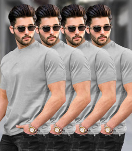 TRIPR Solid Men Round Neck Multicolor T-Shirt