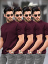 TRIPR Solid Men Round Neck Multicolor T-Shirt