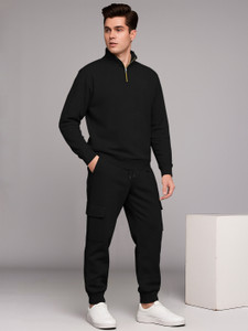 tripr tripr solid men winter track suit solid men track suit
