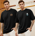 TRIPR Typography Men Round Neck Black T-Shirt