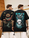 TRIPR Typography Men Round Neck Black T-Shirt