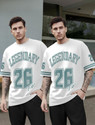 TRIPR Typography Men Round Neck White Blue