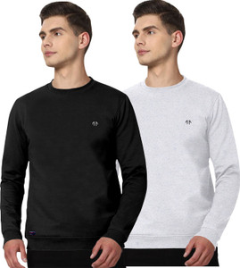 Triptee Men Full Sleeve Solid Sweatshirt