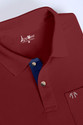 Triptee Solid Men Polo Neck Maroon T-Shirt