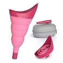 TRIPTIPS Pee Conch Foldable Female Urinal Device Portable Urinal for Women Pee Funnel for Women Travel, She Pee Cup for Women Stand to Pee Womens Urinal Funnel with Tube Case