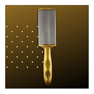 triton professional dual sided foot scrubber filer with steel n emery pad for hard n dead skin callus removal pedicure foot scraper men n women