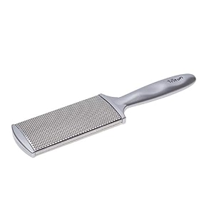 triton professional dual sided foot scrubber filer with steel n emery pad for hard n dead skin callus removal pedicure foot scraper men n women