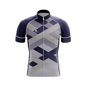 TRIUMPH Mens Polyester Printed Cycling Jersey Black