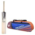 TRIUMPH RIVAL ENGLISH WILLOW PROFESSIONAL CRICKET BAT FOR MENS | READY TO PLAY | LIGHT WEIGHT WITH KB-99 CRICKET HOLDALL BAG ROYAL ORANGE