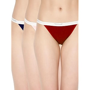 triumph stretty cotton 141 everyday comfort tanga brief - pack of 3colors and prints may vary