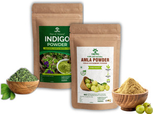 trivang indigo powder  amla powder combo for natural hair color  hair growth 105g each 105 g