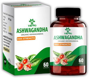 trivang ksm 66 ashwagandha  rejuvenate mind  body  for stress  each capsule 500 mg