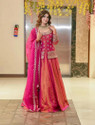 Trivety Embroidered Stitched Lehenga Kurta Pink