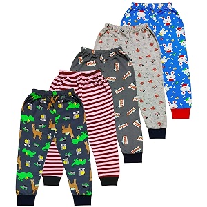 kids cotton casual pajama dailywear lower for boys and girls pack of 5