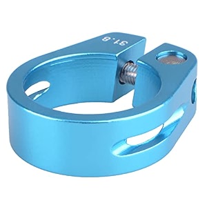 triwonder bicycle seat post clamp bike quick release clamp 318mm349mm aluminum alloy seat tube clip blue - 318mm