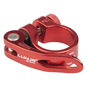 triwonder bike seat post clamp - 286mm 318mm 349mm quick release for mtb road casual bike red 349mm