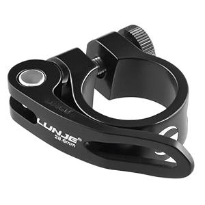 triwonder bike seat post clamp - 286mm 318mm 349mm quick release for mtb road casual bike black 318mm