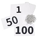 TRIWONDER Race Bibs Running Numbers with Safety Pins, Tyvek 4"x7" Large Numbers 1-500 for Marathon Runners Events Sports Games
