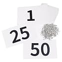 TRIWONDER Race Bibs Running Numbers with Safety Pins, Tyvek 4"x7" Large Numbers 1-500 for Marathon Runners Events Sports Games