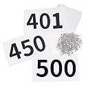 TRIWONDER Race Bibs Running Numbers with Safety Pins, Tyvek 4"x7" Large Numbers 1-500 for Marathon Runners Events Sports Games