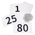 TRIWONDER Race Bibs Running Numbers with Safety Pins, Tyvek 4"x7" Large Numbers 1-500 for Marathon Runners Events Sports Games